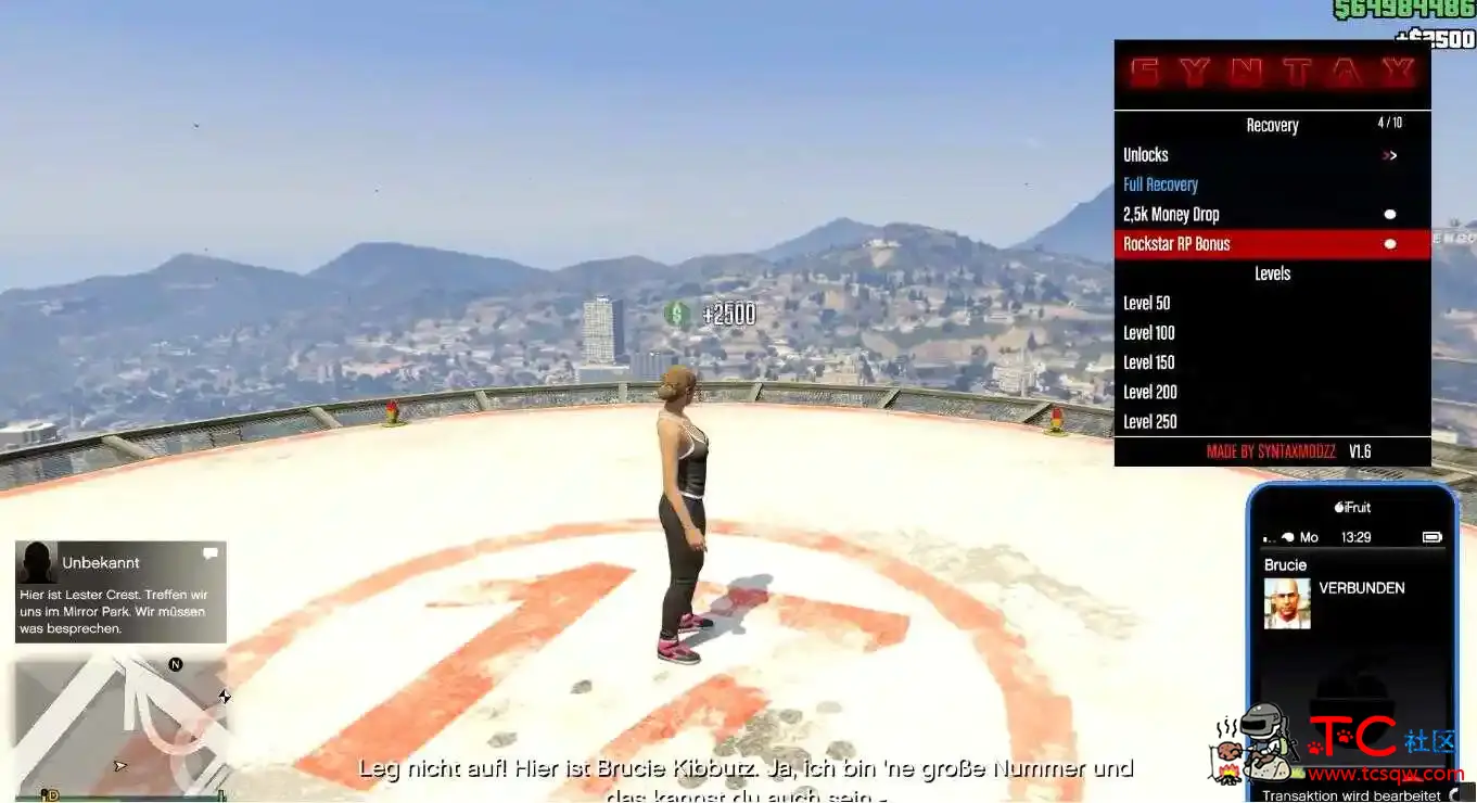 GTA5 1.50 Syntax 1.6免费辅助 【注入式】带教程 TC辅助网www.tcsq1.com4243