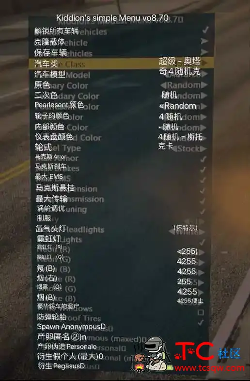 GTA5线上游戏辅助0.8.7 可刷钱 可传送等 TC辅助网www.tcsq1.com461