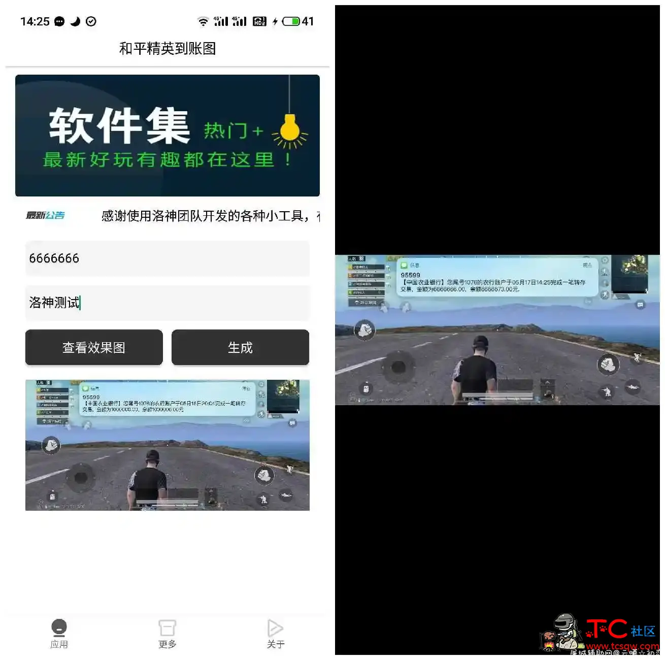 和平精英到账图生成生成 装X必备！ TC辅助网www.tcsq1.com3482