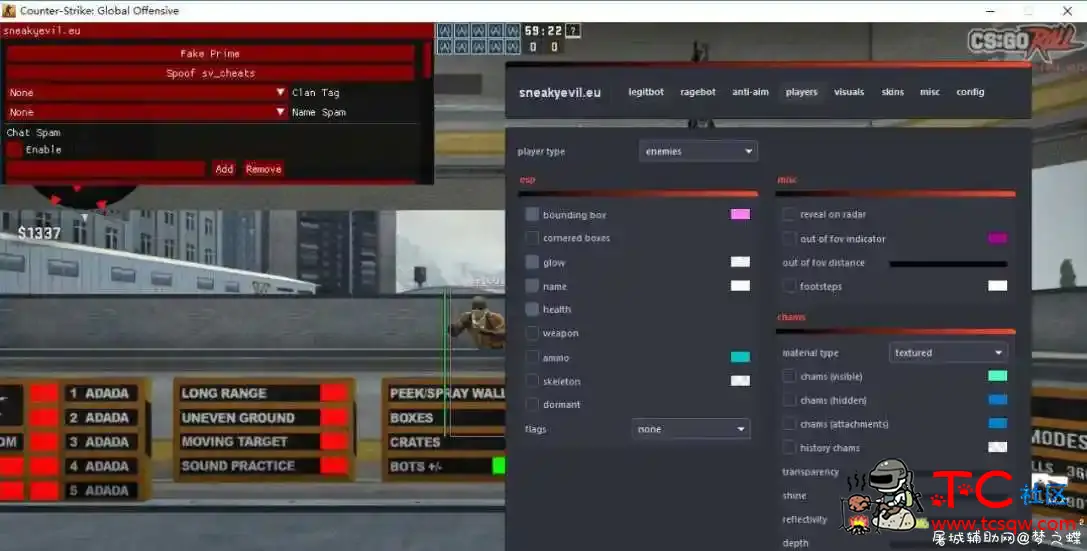 CSGO最强辅助 onetap.su破解版[2020.6.1] TC辅助网www.tcsq1.com1970