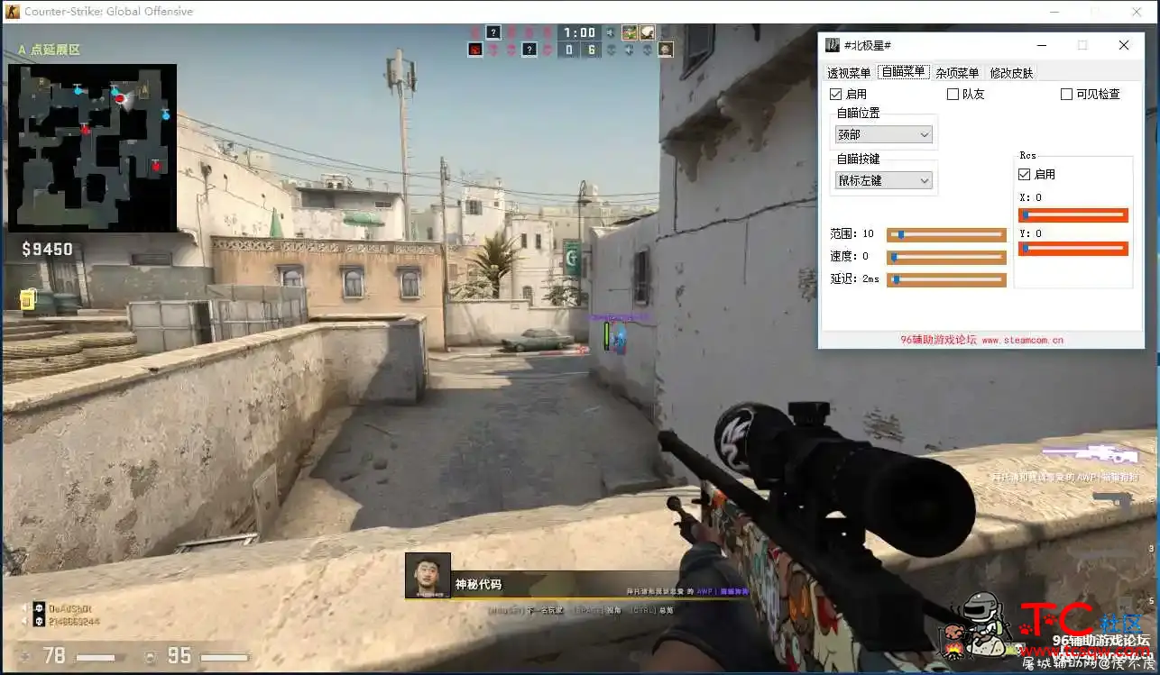 CsGo北极星外部-透视自瞄自动压枪假延迟【可直播】 v6.5.9 TC辅助网www.tcsq1.com8701