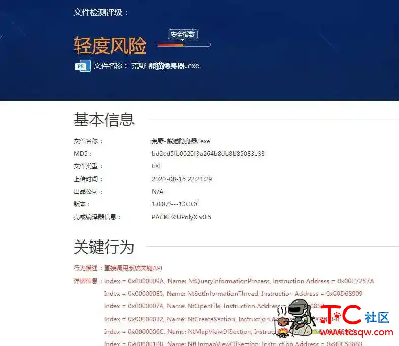 荒野熊猫隐身器[稳定隐身] TC辅助网www.tcsq1.com7545