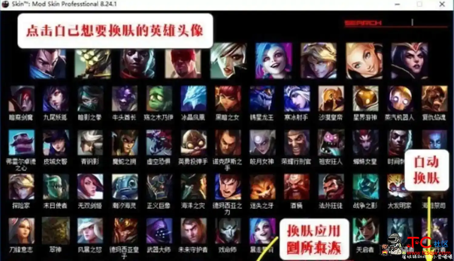 LOL老外全服通用换肤助手SkinProv10.18.2 TC辅助网www.tcsq1.com7382