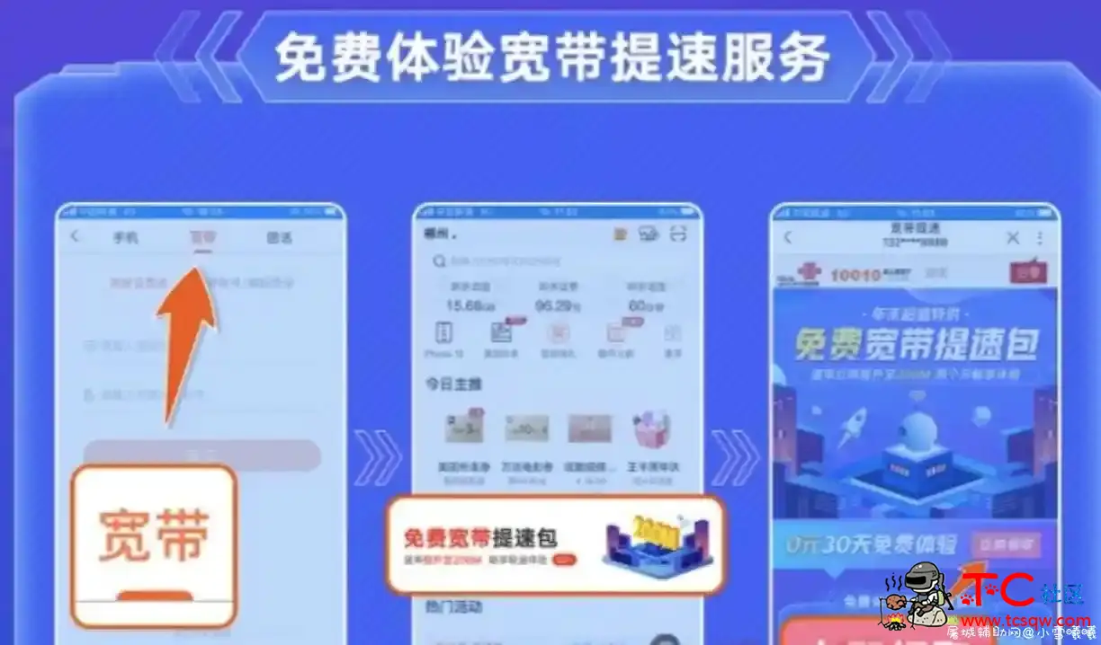 联通宽带最高免费提速500M TC辅助网www.tcsq1.com2576