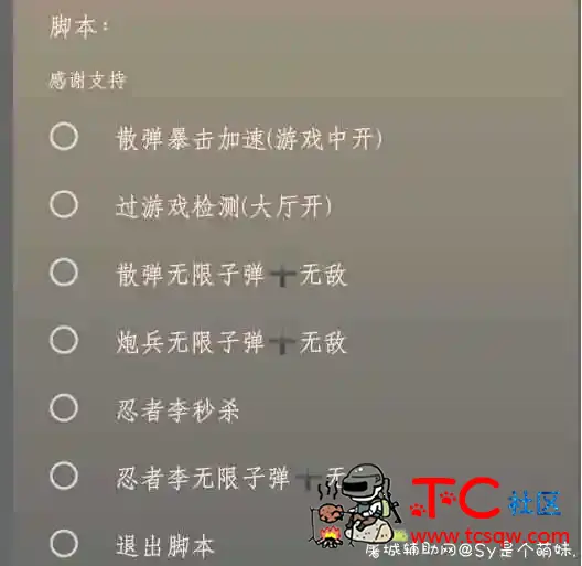 小小突击队脚本(无敌,无限子弹,散弹暴击) TC辅助网www.tcsq1.com8076