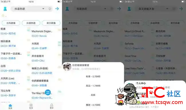 歌词适配V3.9.9.6超级好用音乐下载软件 TC辅助网www.tcsq1.com6943