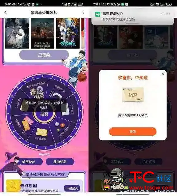 免费领3~7天腾讯视频VIP TC辅助网www.tcsq1.com9453