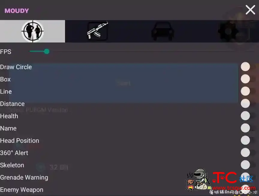 PUBG刺激战场手游-全火功能修改器框架一套打包 TC辅助网www.tcsq1.com1239