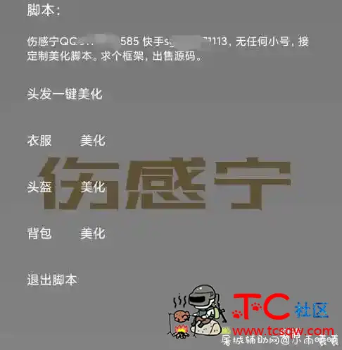 伤感宁和平精英美化脚本v1.2 TC辅助网www.tcsq1.com8458