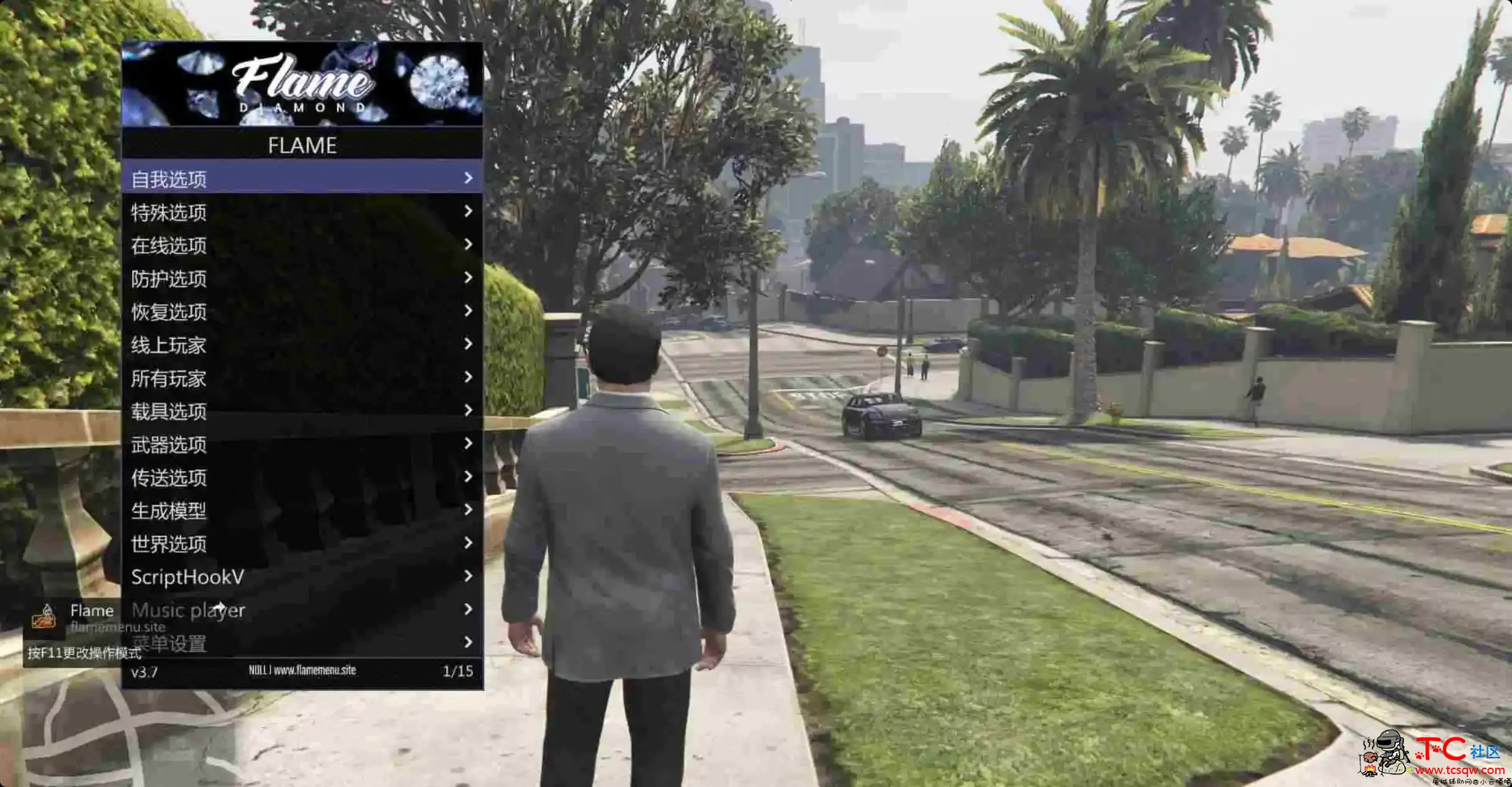 GTA5 线上菜单 Flame 火焰菜单破解版 v3.7 TC辅助网www.tcsq1.com1170