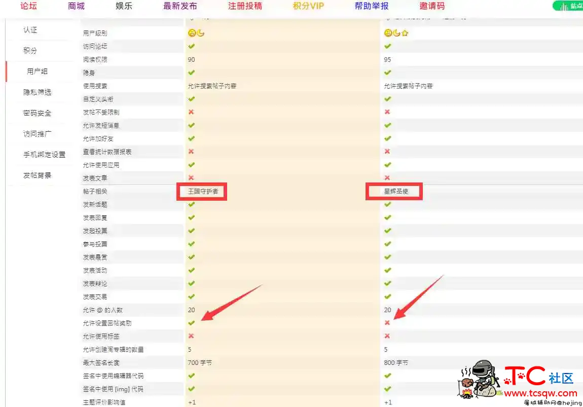 用户组星辉圣使权限有问题 TC辅助网www.tcsq1.com1364