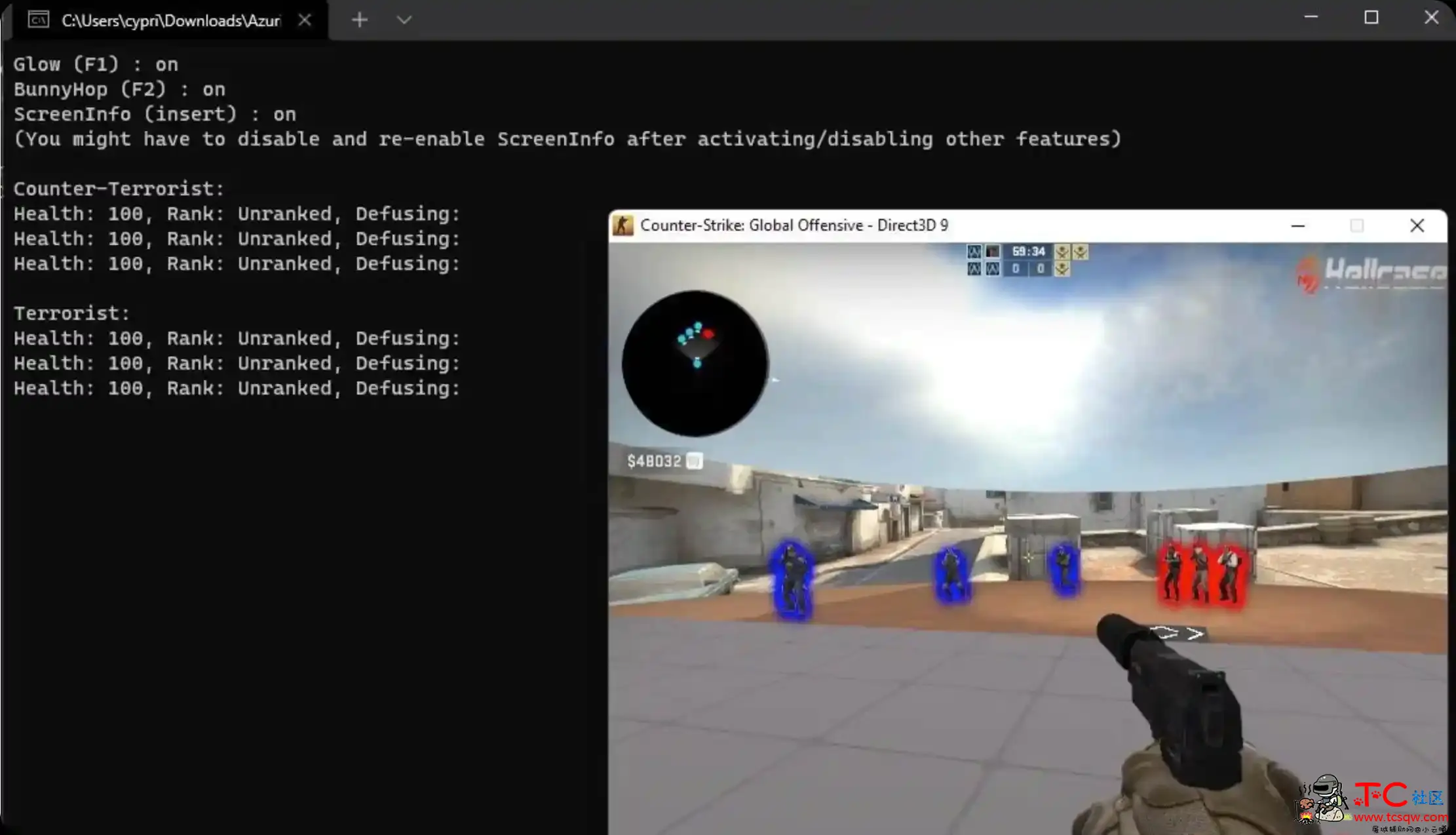 CSGO Azuria发光透视连跳作弊辅助 TC辅助网www.tcsq1.com4762