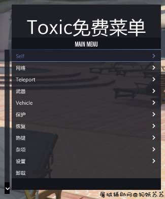 GTA5 Toxic免费线上辅助中文动态菜单防护 屠城辅助网www.tcfz1.com9823