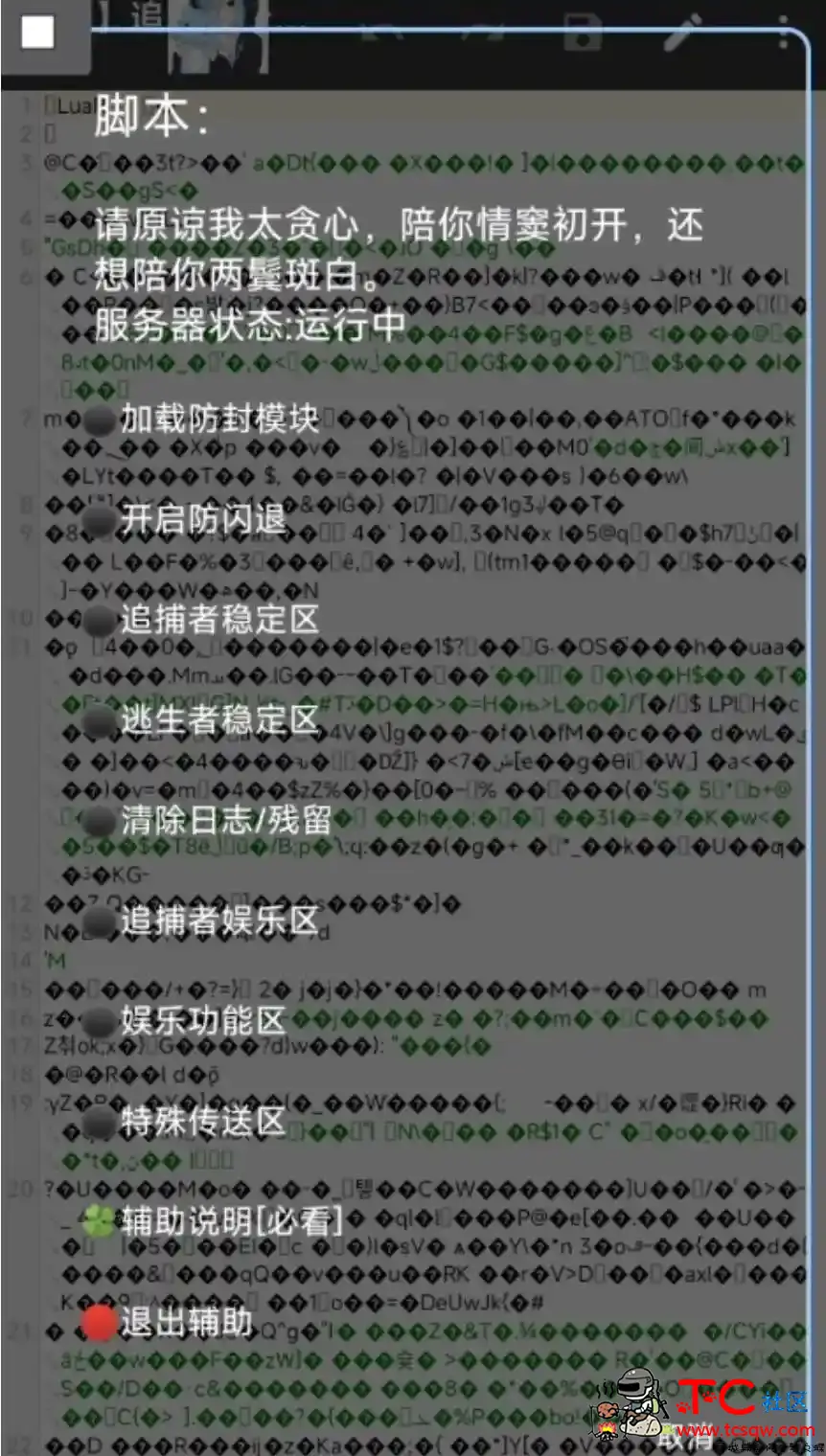 逃跑吧少年星倾开锁加速多功能内置脚本 TC辅助网www.tcsq1.com8081