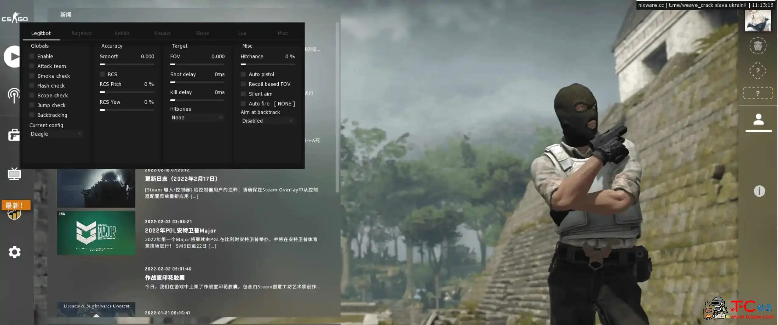 CSGO nixware_crack 透视自瞄多功能辅助 TC辅助网www.tcsq1.com261
