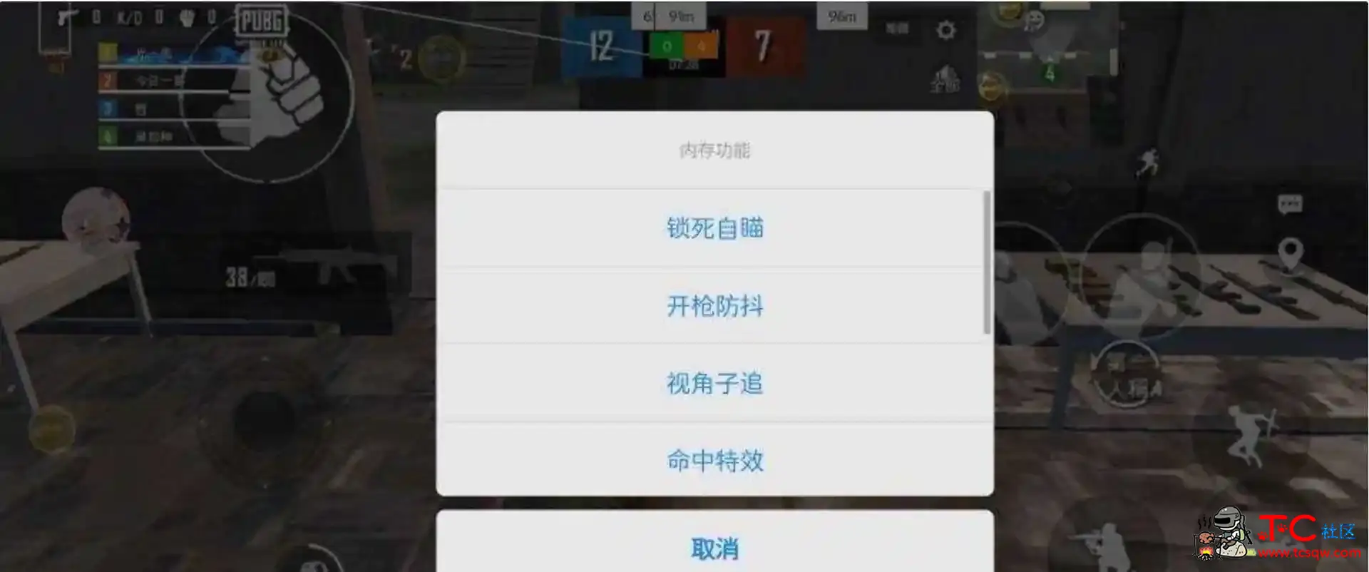 PUBG轻体下阳绘制自瞄无后视角子追插件1.6 TC辅助网www.tcsq1.com6835