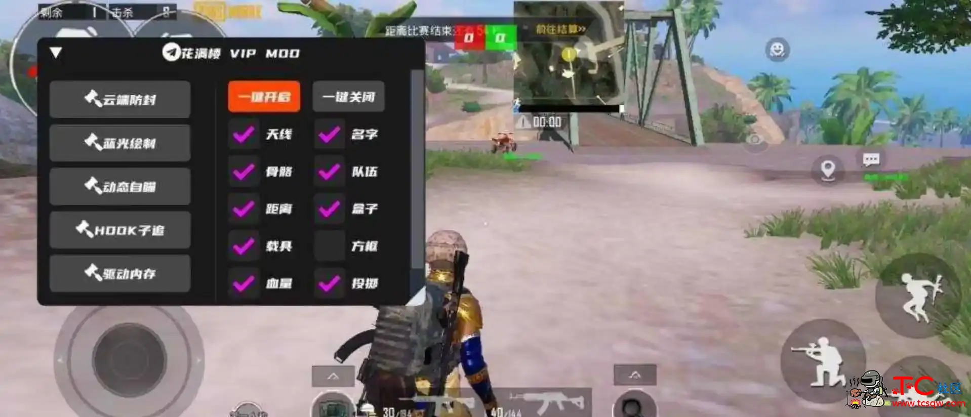 PUBG国际服花满楼绘制自瞄子追公益直装 TC辅助网www.tcsq1.com544