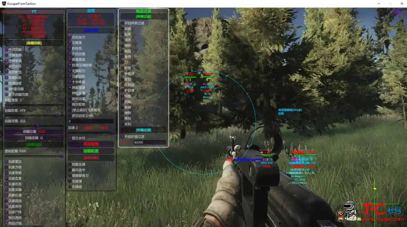 逃离塔科夫13.0.3.22032离线版免费TT作弊辅助 TC辅助网www.tcsq1.com9941