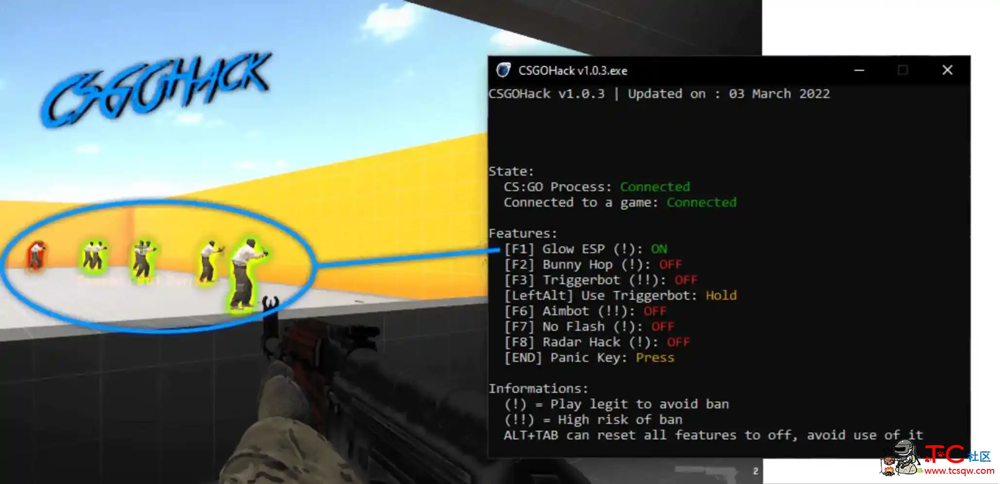 CSGO Hack v1.2.27雷达透视自瞄超级跳防闪辅助 TC辅助网www.tcsq1.com9826