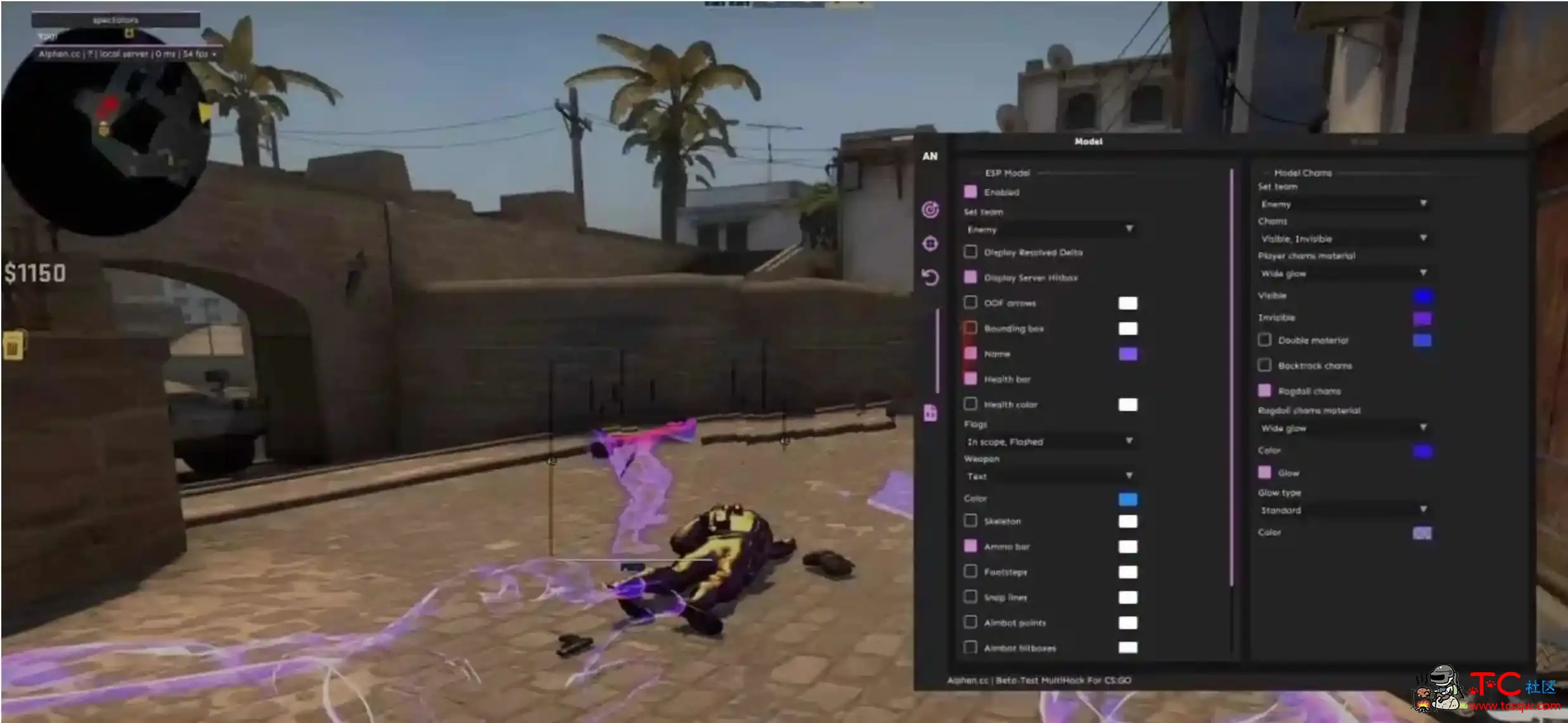 CSGO Alphen透视自瞄无后座多功能辅助v1.4 TC辅助网www.tcsq1.com2146