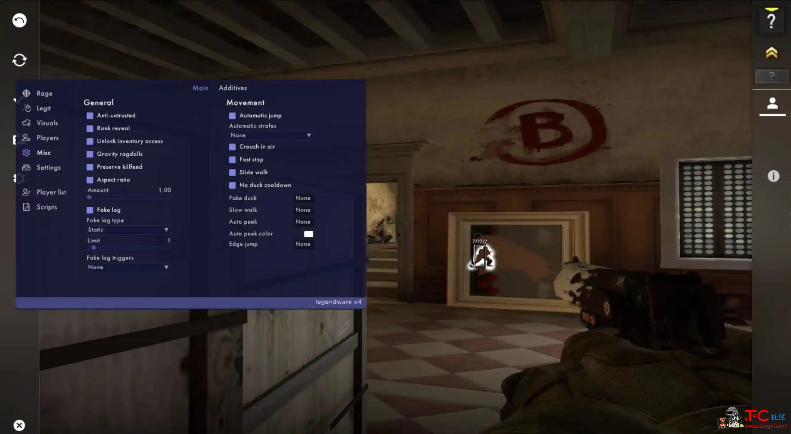 CSGO Legendware透视自瞄多功能辅助 TC辅助网www.tcsq1.com5376