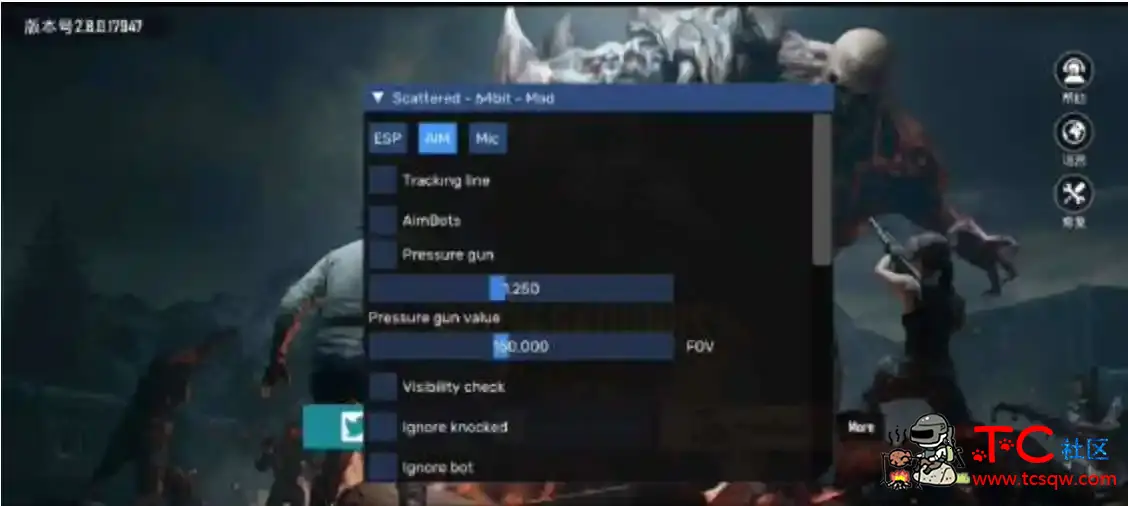 PUBG国际服Scattered绘制自瞄子追公益直装 TC辅助网www.tcsq1.com3623