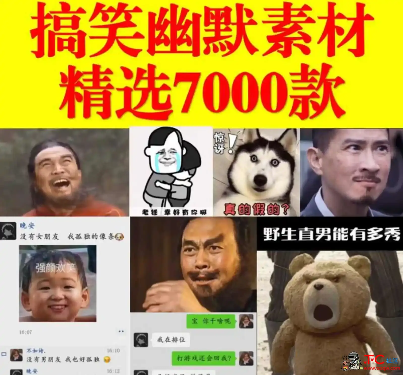 短视频制作7000+搞笑幽默素材, 某宝购的自媒体素材 TC辅助网www.tcsq1.com2164