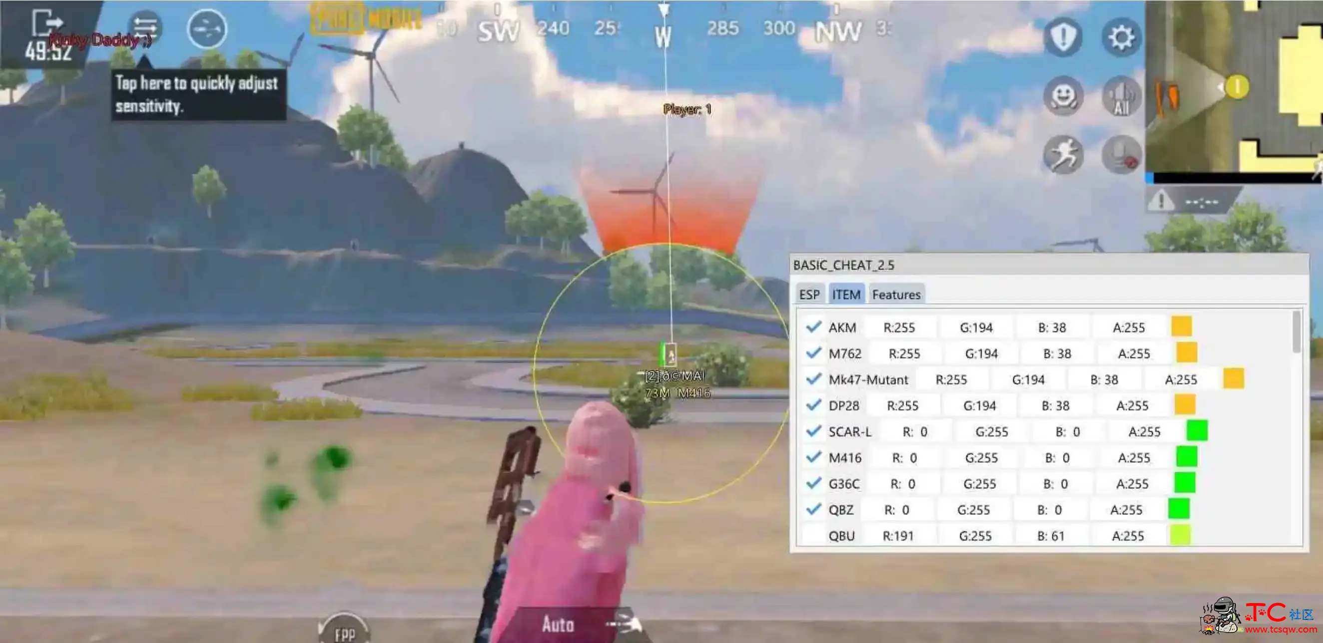 PUBG Mobile模拟器免费透視梓瞄魔术子弹辅助v2.9.2 TC辅助网www.tcsq1.com2331