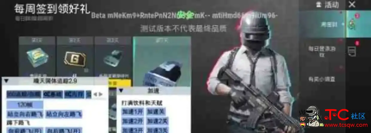 PUBG国体-晴天直装V3.0.1 V2.9 TC辅助网www.tcsq1.com8603