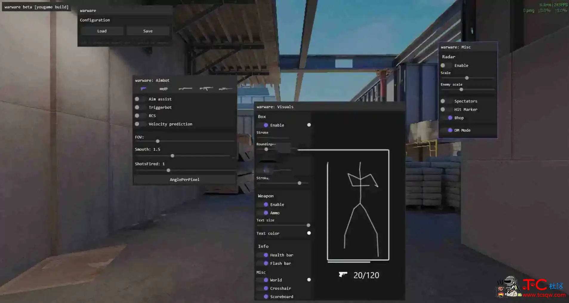 CS2免费WareWare作弊|Aimbot Wallhack等 TC辅助网www.tcsq1.com1420