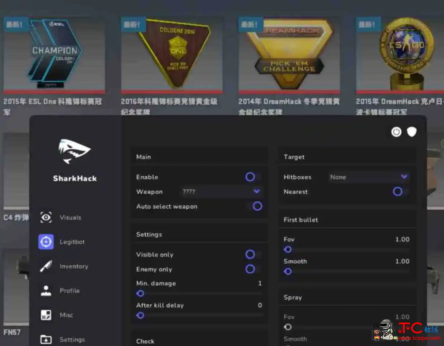 CS2 SharkHack 更新(10月16) TC辅助网www.tcsq1.com5812