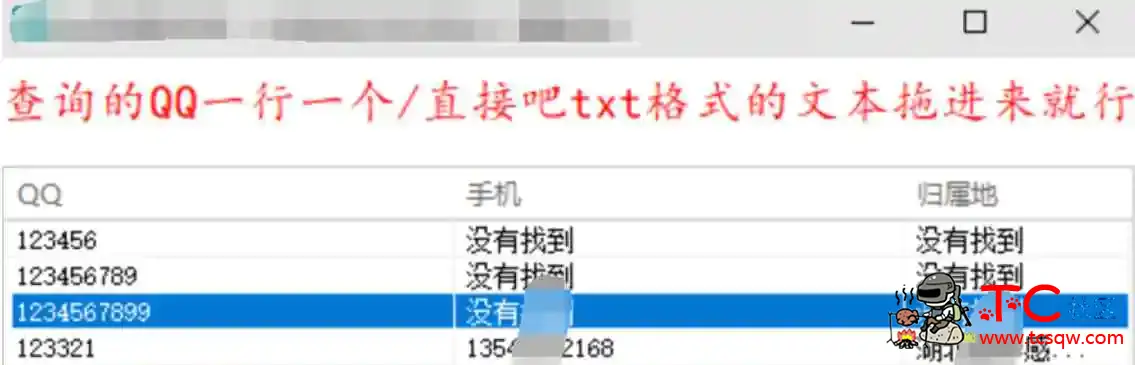 批量查询Q绑免费工具 TC辅助网www.tcsq1.com8429