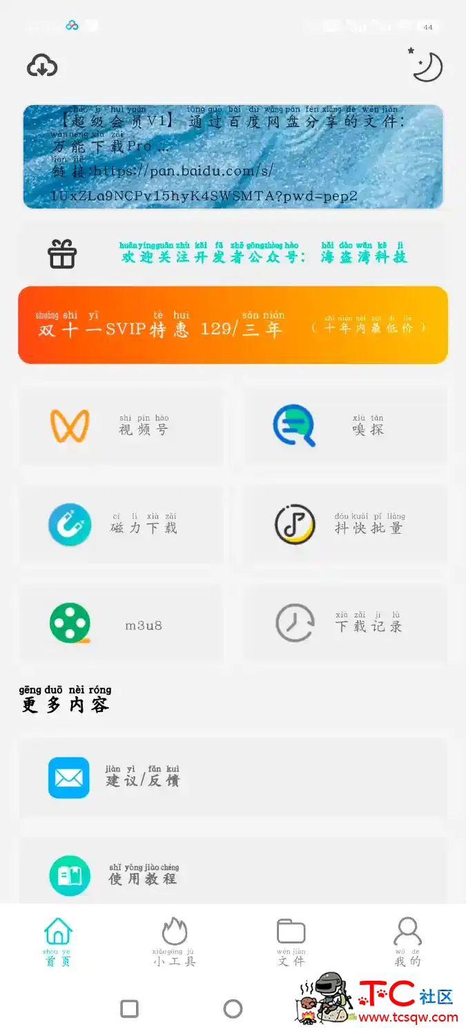 万能下载Pro v2.2.1 抖音皮皮虾等平台无水印解析下载 TC辅助网www.tcsq1.com210