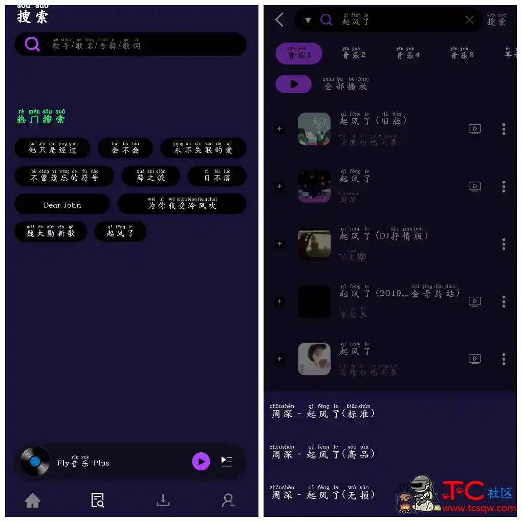 Fly音乐-Plus_1.3.1 无损音乐免费听免费下载 TC辅助网www.tcsq1.com2744