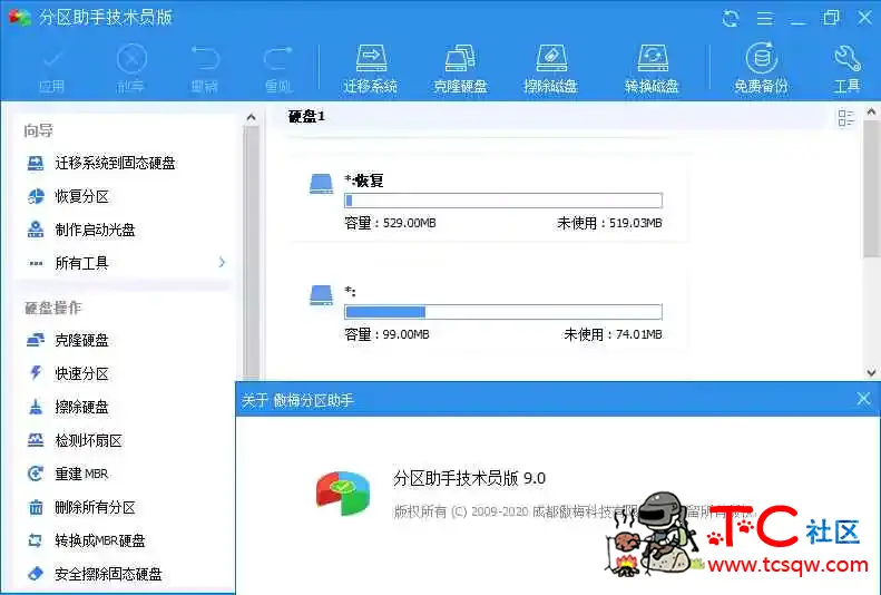 分区助手技术员v10.1.0特别版 TC辅助网www.tcsq1.com4849
