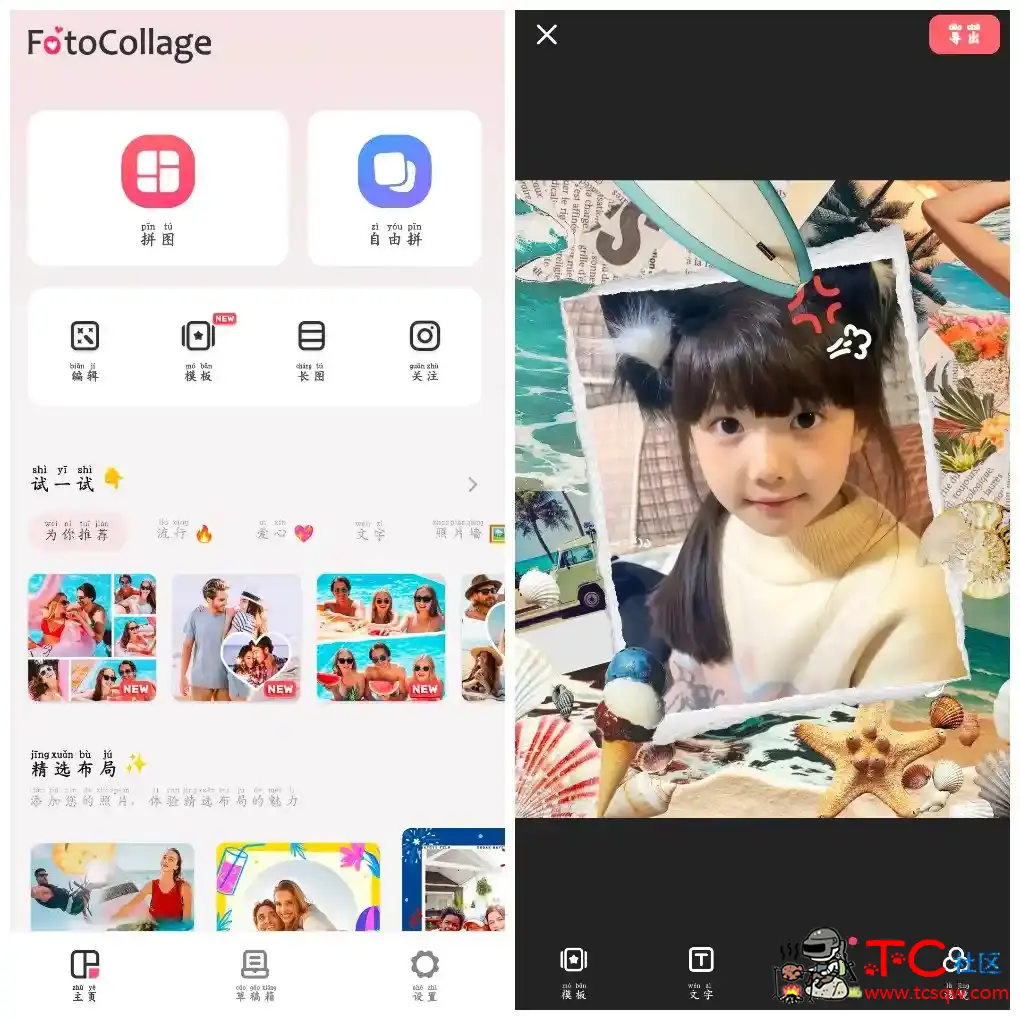 FotoCollage拼图v8.6.1会员版 图片编辑和拼图制作 滤镜 贴纸 TC辅助网www.tcsq1.com6953