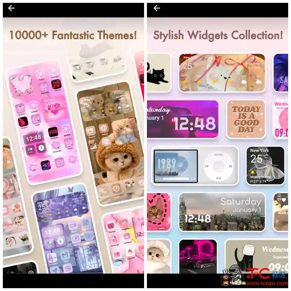 DIY主题组件v1.0.0.3435会员版  主题、壁纸和小部件为您的手机装饰创作 TC辅助网www.tcsq1.com3522