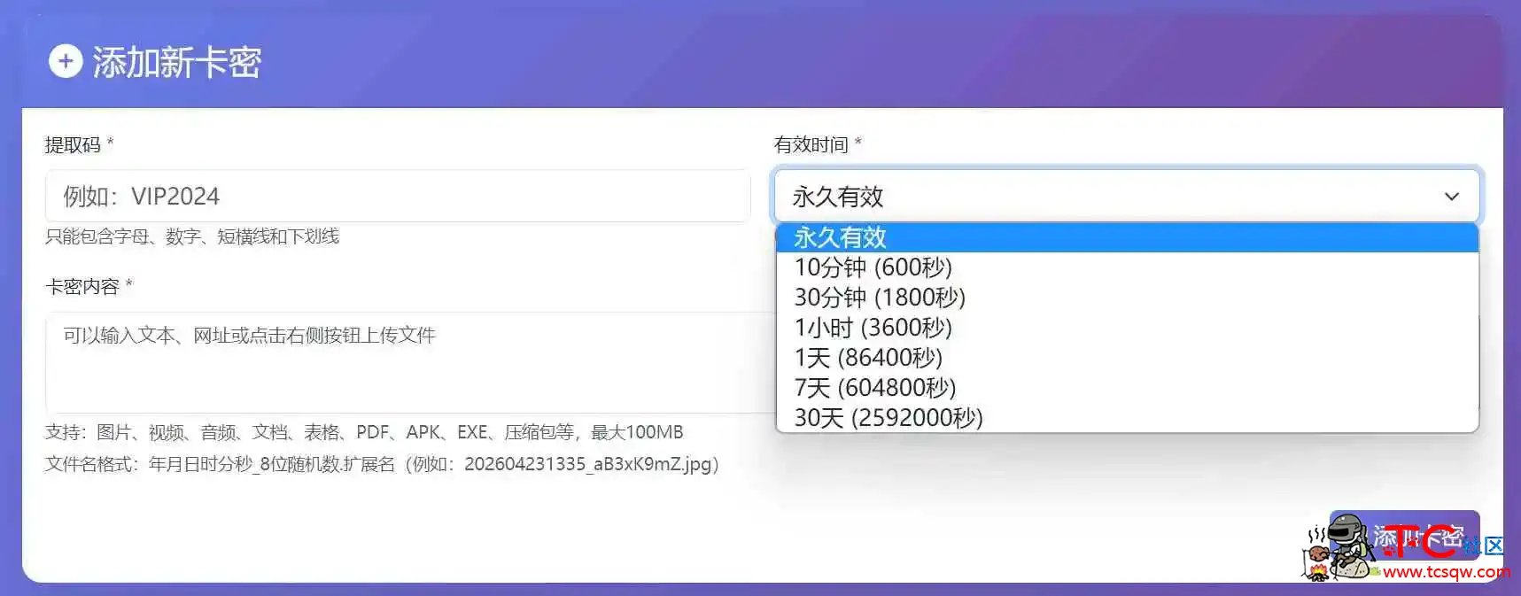 卡密提取系统网站源码 TC辅助网www.tcsq1.com166